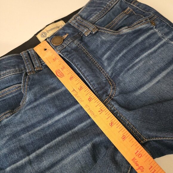 Democracy Womens Ab Technology Tapered Jeans Raw Hem Size 2 Blue Stretch Casual - Picture 10 of 13